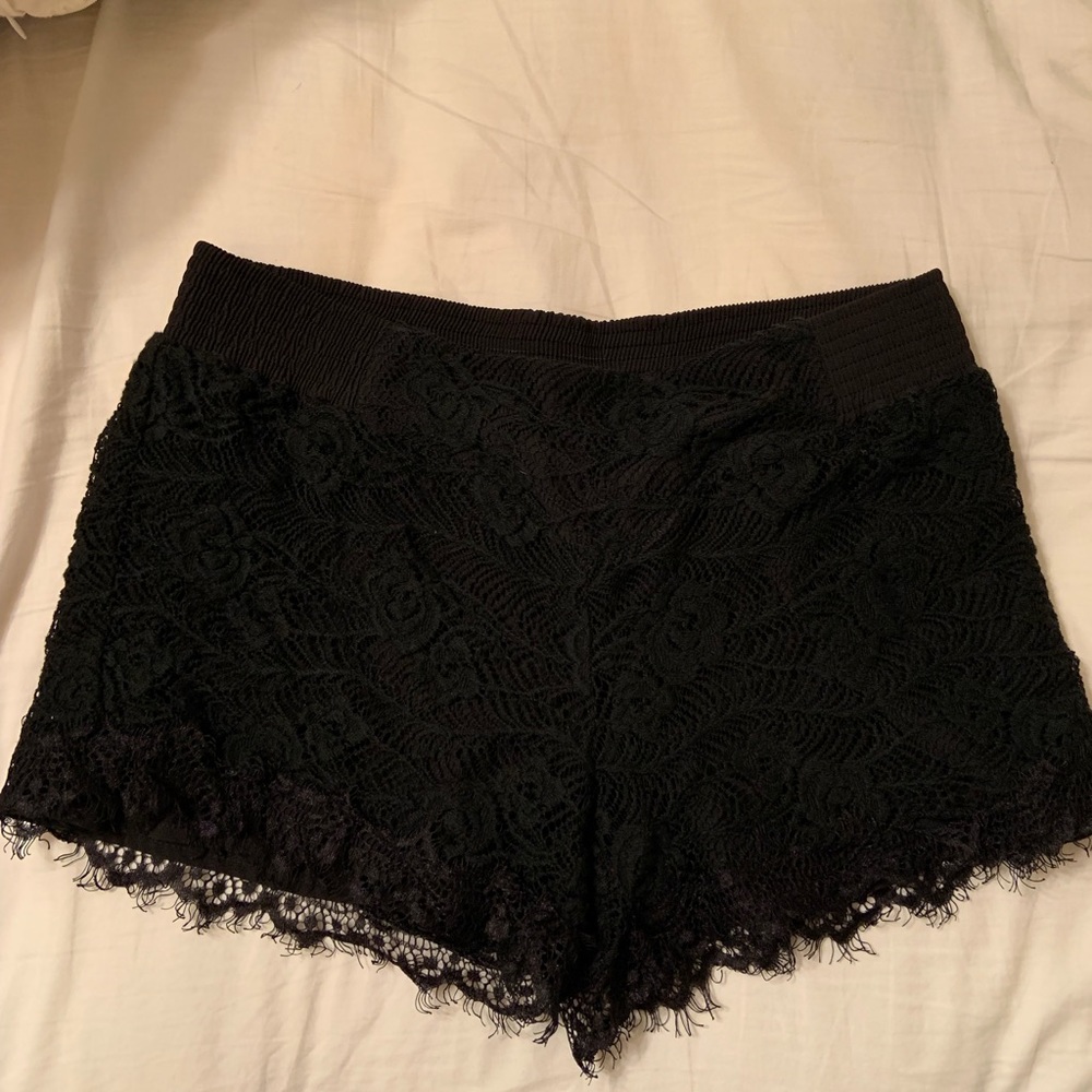 Miss Me black lace shorts- Size medium